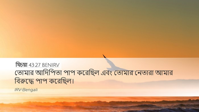 যিচয়া 43:27 BENIRV Bible Verse Image
