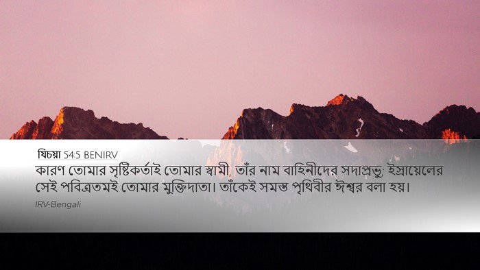 যিচয়া 54:5 BENIRV Bible Verse Image