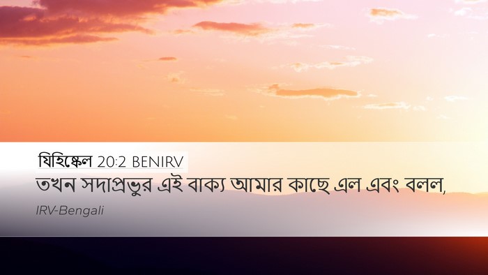যিহিষ্কেল 20:2 BENIRV Desktop Wallpaper - তখন সদাপ্রভুর এই - Desktop Bible Verse Wallpaper