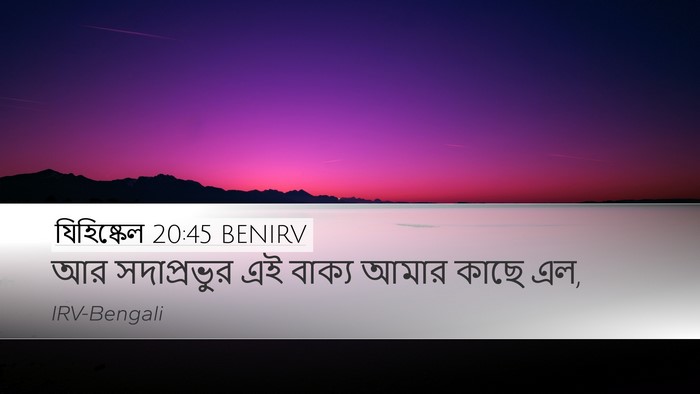 যিহিষ্কেল 20:45 BENIRV Desktop Wallpaper - আর সদাপ্রভুর এই - Desktop Bible Verse Wallpaper
