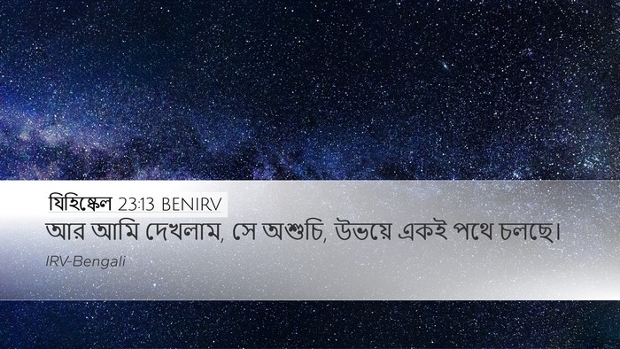 যিহিষ্কেল 23:13 BENIRV Desktop Wallpaper - আর আমি দেখলাম, সে - Desktop Bible Verse Wallpaper