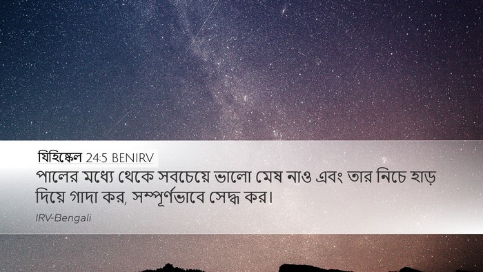 যিহিষ্কেল 24:5 BENIRV Desktop Wallpaper - পালের মধ্যে থেকে - Desktop Bible Verse Wallpaper