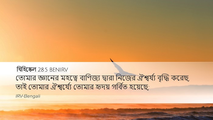 যিহিষ্কেল 28:5 BENIRV Bible Verse Image
