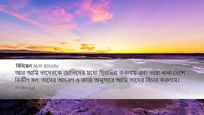 যিহিষ্কেল 36:19 BENIRV Bible Verse Image