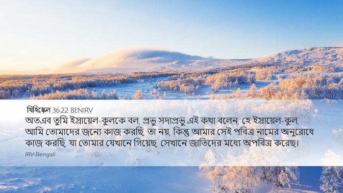 যিহিষ্কেল 36:22 BENIRV Bible Verse Image
