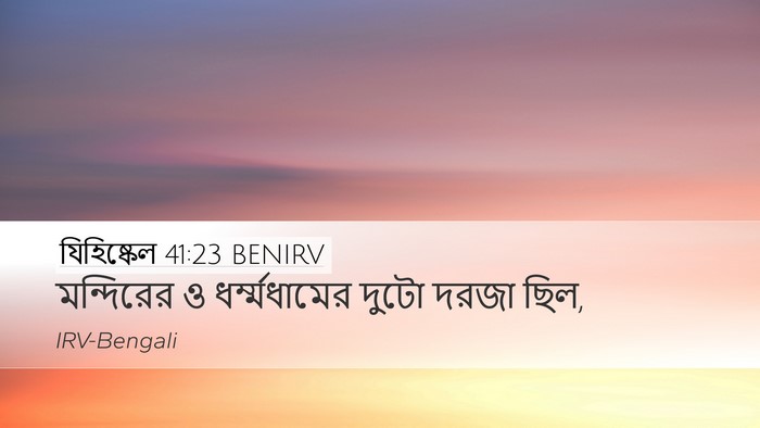 যিহিষ্কেল 41:23 BENIRV Bible Verse Image