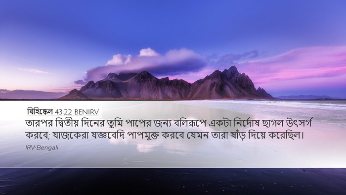 যিহিষ্কেল 43:22 BENIRV Bible Verse Image