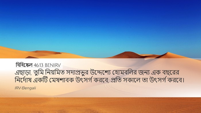 যিহিষ্কেল 46:13 BENIRV Bible Verse Image