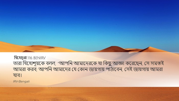 যিহোচূৱা 1:16 BENIRV Bible Verse Image