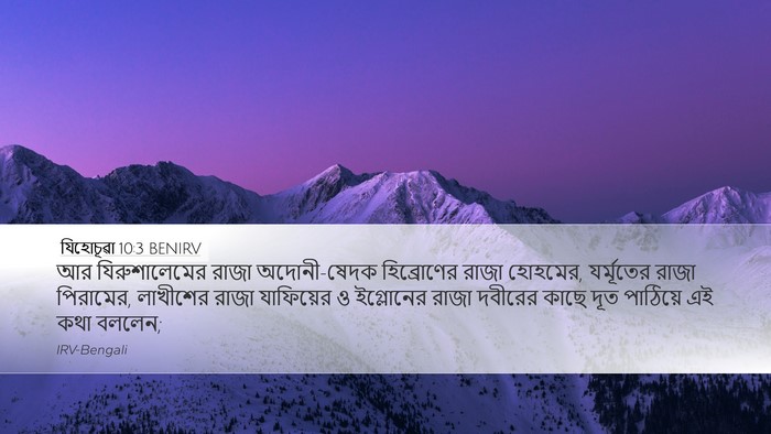 যিহোচূৱা 10:3 BENIRV Desktop Wallpaper - আর যিরুশালেমের - Desktop Bible Verse Wallpaper