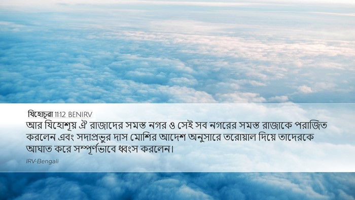 যিহোচূৱা 11:12 BENIRV Desktop Wallpaper - আর যিহোশূয় ঐ - Desktop Bible Verse Wallpaper
