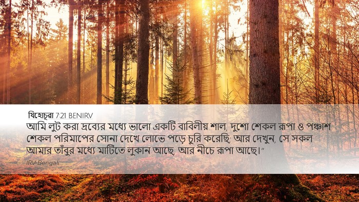 যিহোচূৱা 7:21 BENIRV Bible Verse Image