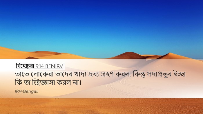 যিহোচূৱা 9:14 BENIRV Desktop Wallpaper - তাতে লোকেরা তাদের - Desktop Bible Verse Wallpaper