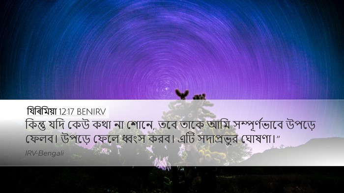 যিৰিমিয়া 12:17 BENIRV Desktop Wallpaper - কিন্তু যদি কেউ কথা - Desktop Bible Verse Wallpaper