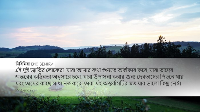 যিৰিমিয়া 13:10 BENIRV Bible Verse Image