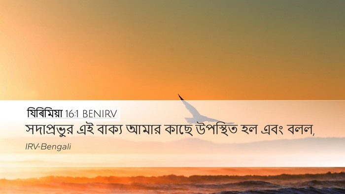 যিৰিমিয়া 16:1 BENIRV Bible Verse Image
