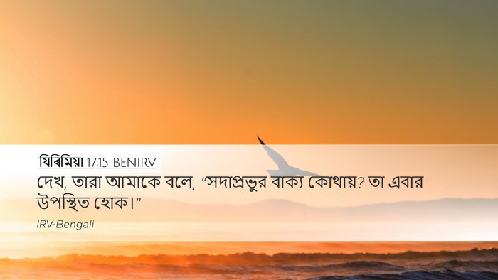 যিৰিমিয়া 17:15 BENIRV Bible Verse Image