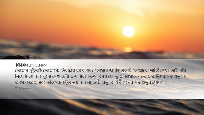 যিৰিমিয়া 2:19 BENIRV Bible Verse Image