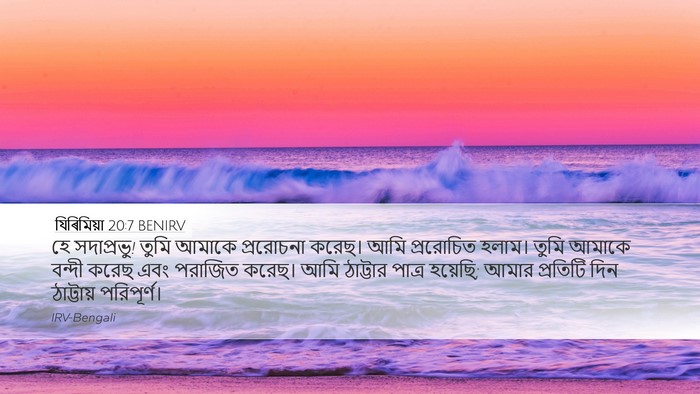 যিৰিমিয়া 20:7 BENIRV Bible Verse Image