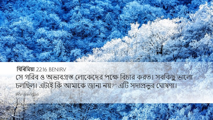 যিৰিমিয়া 22:16 BENIRV Bible Verse Image