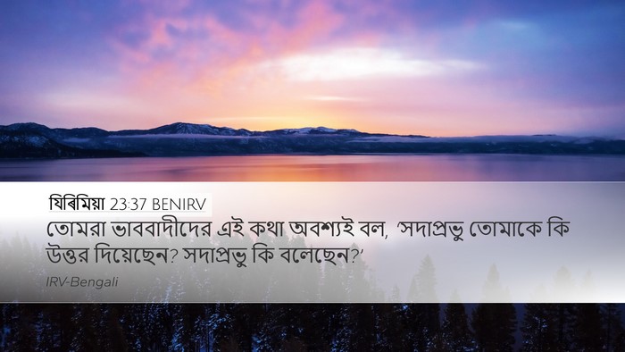 যিৰিমিয়া 23:37 BENIRV Desktop Wallpaper - তোমরা ভাববাদীদের - Desktop Bible Verse Wallpaper