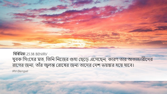 যিৰিমিয়া 25:38 BENIRV Bible Verse Image