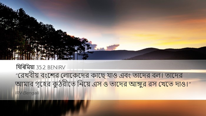 যিৰিমিয়া 35:2 BENIRV Bible Verse Image
