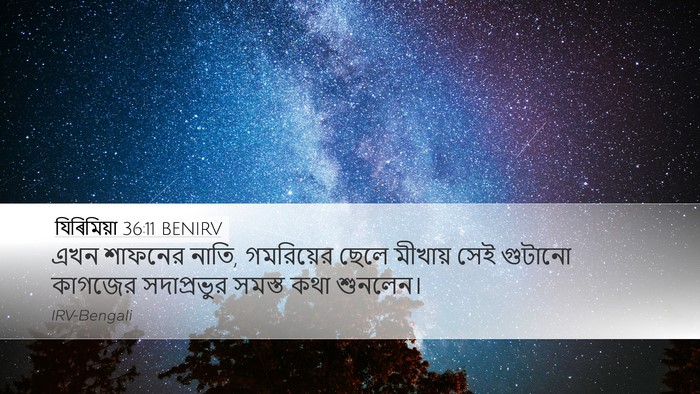 যিৰিমিয়া 36:11 BENIRV Bible Verse Image