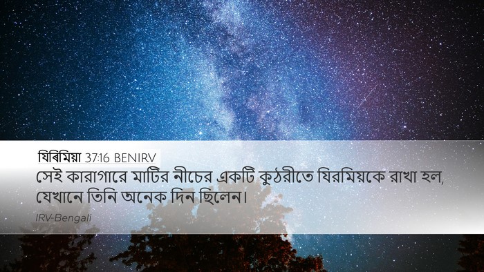 যিৰিমিয়া 37:16 BENIRV Bible Verse Image