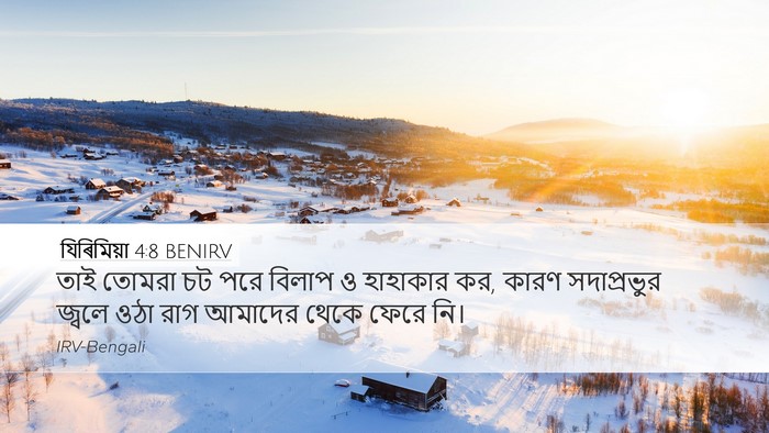 যিৰিমিয়া 4:8 BENIRV Desktop Wallpaper - তাই তোমরা চট পরে - Desktop Bible Verse Wallpaper