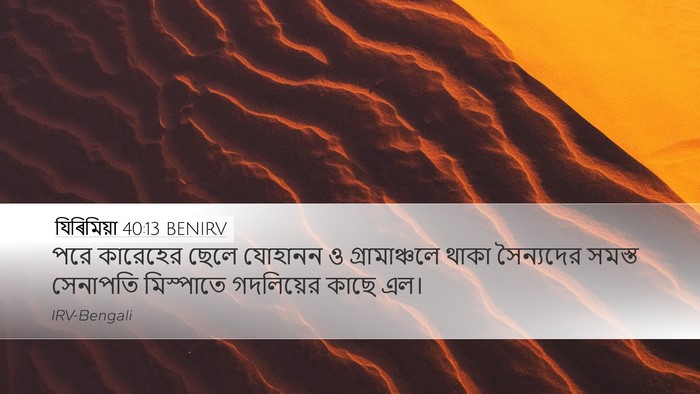 যিৰিমিয়া 40:13 BENIRV Bible Verse Image