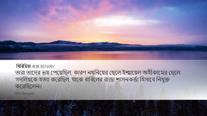 যিৰিমিয়া 41:18 BENIRV Desktop Wallpaper - তারা তাদের ভয় - Desktop Bible Verse Wallpaper