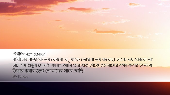 যিৰিমিয়া 42:11 BENIRV Bible Verse Image