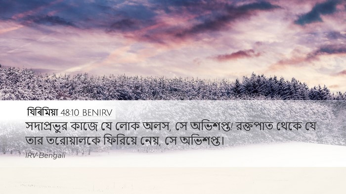 যিৰিমিয়া 48:10 BENIRV Bible Verse Image