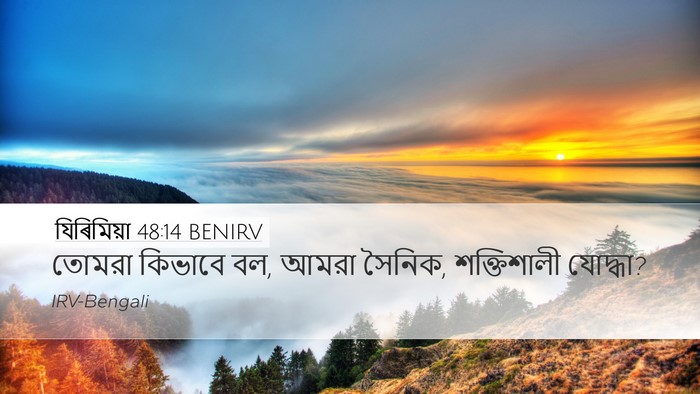 যিৰিমিয়া 48:14 BENIRV Desktop Wallpaper - তোমরা কিভাবে বল, - Desktop Bible Verse Wallpaper