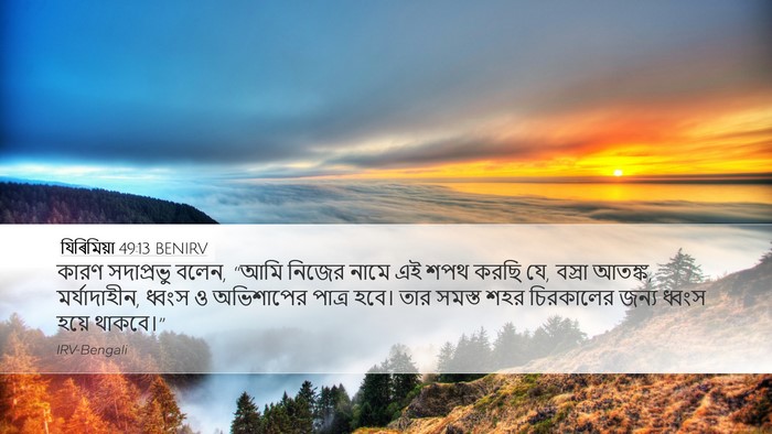 যিৰিমিয়া 49:13 BENIRV Bible Verse Image