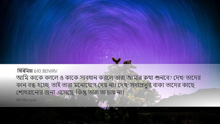 যিৰিমিয়া 6:10 BENIRV Bible Verse Image