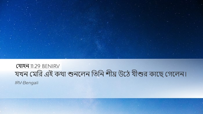 যোহন 11:29 BENIRV Desktop Wallpaper - যখন মেরি এই কথা - Desktop Bible Verse Wallpaper