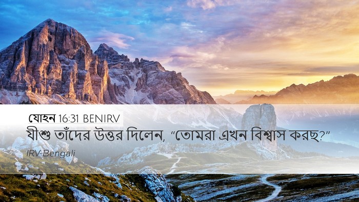 যোহন 16:31 BENIRV Desktop Wallpaper - যীশু তাঁদের উত্তর - Desktop Bible Verse Wallpaper