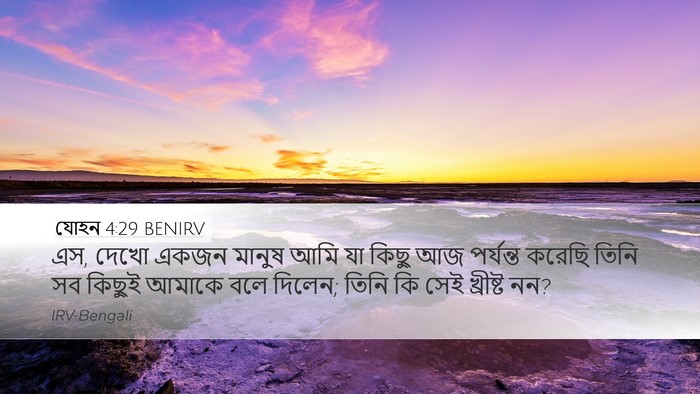 যোহন 4:29 BENIRV Bible Verse Image