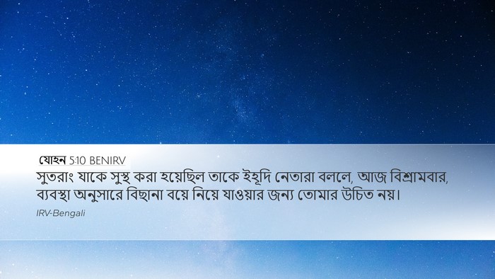 যোহন 5:10 BENIRV Bible Verse Image