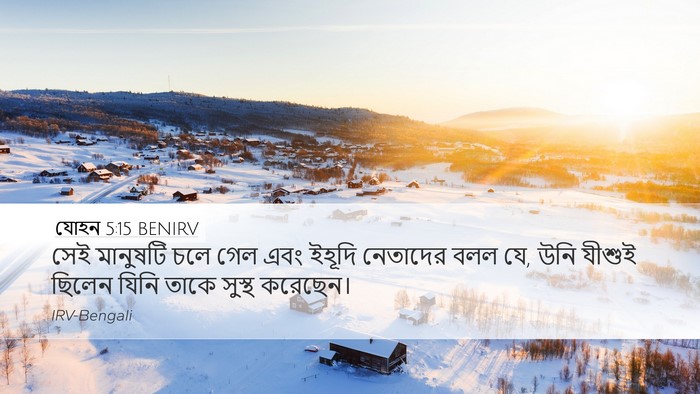 যোহন 5:15 BENIRV Desktop Wallpaper - সেই মানুষটি চলে - Desktop Bible Verse Wallpaper