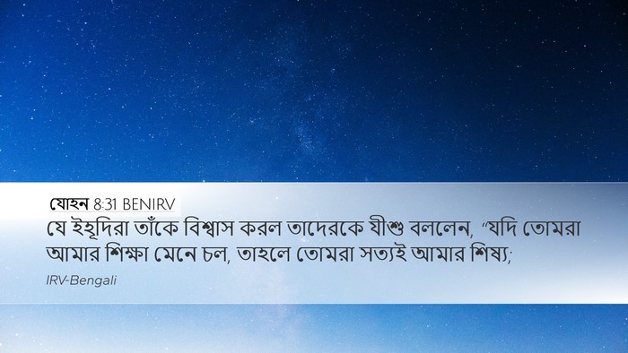 যোহন 8:31 BENIRV Bible Verse Image