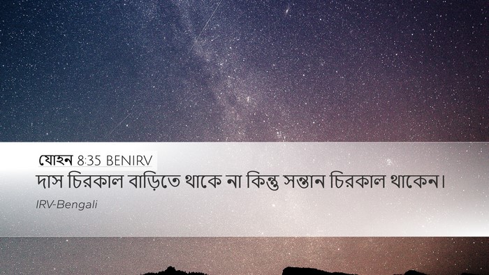 যোহন 8:35 BENIRV Bible Verse Image