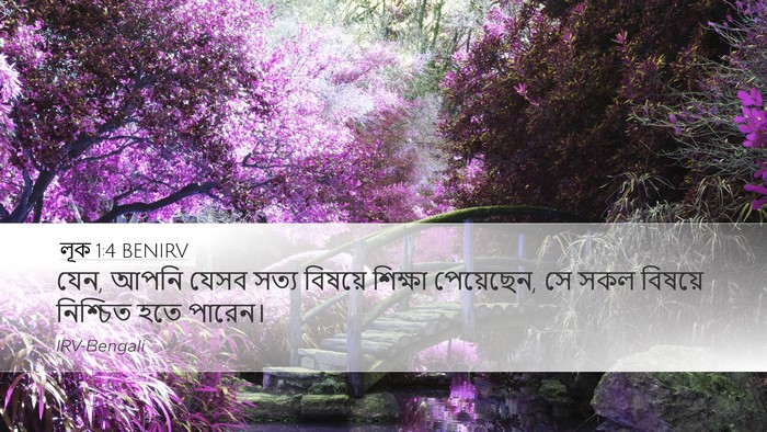 লূক 1:4 BENIRV Desktop Wallpaper - যেন, আপনি যেসব সত্য - Desktop Bible Verse Wallpaper
