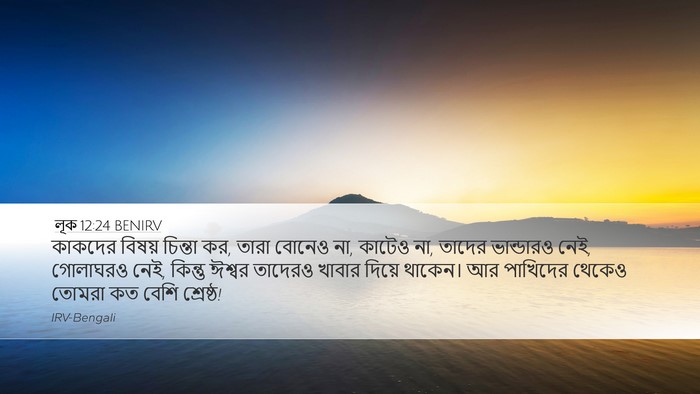 লূক 12:24 BENIRV Bible Verse Image