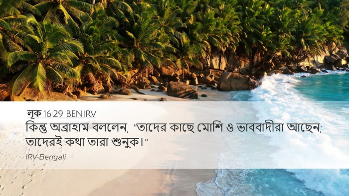 লূক 16:29 BENIRV Bible Verse Image
