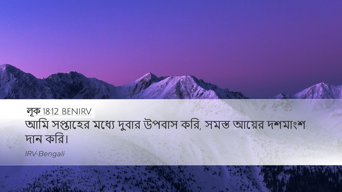 লূক 18:12 BENIRV Bible Verse Image