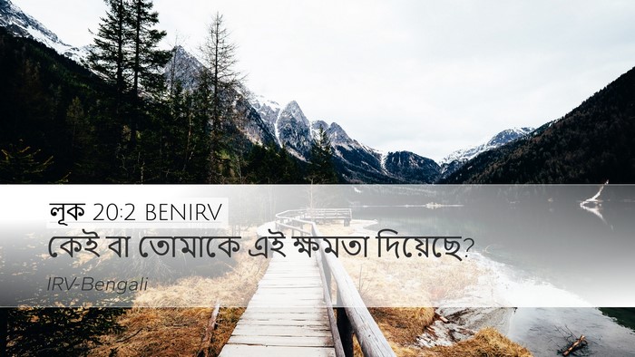 লূক 20:2 BENIRV Desktop Wallpaper - কেই বা তোমাকে এই - Desktop Bible Verse Wallpaper