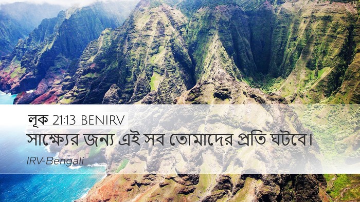 লূক 21:13 BENIRV Desktop Wallpaper - সাক্ষ্যের জন্য এই - Desktop Bible Verse Wallpaper